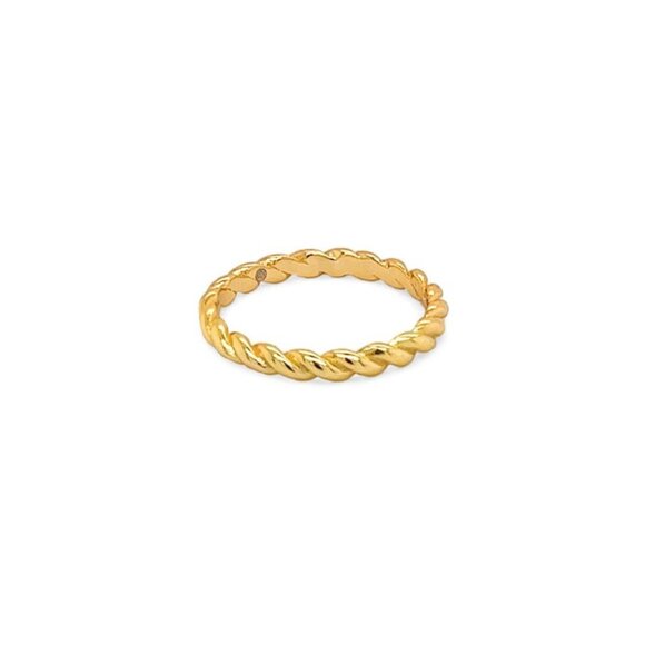 NWT Hailey Rope Ring // 14K Gold Vermeil (Size 7) - Picture 1 of 4